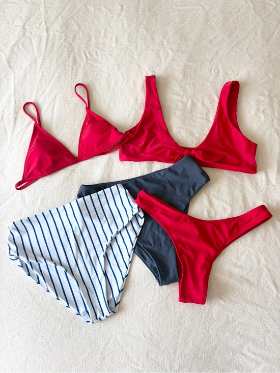 SHEIN Other - SHEIN - Zaful | Red White Blue 3-Piece Bikini Set